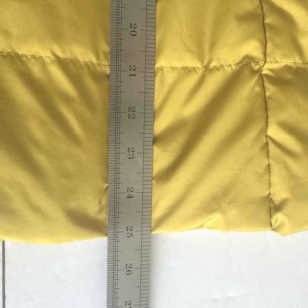 Lands' End Mustard Yellow Quilted 80% Down Puffer Vest Size M 10-12 Zip *READ - Picture 8 of 9